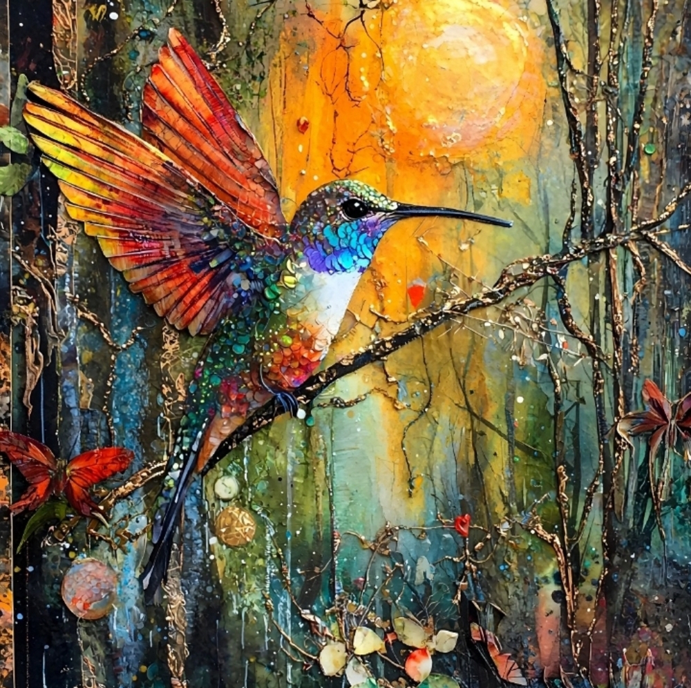 4pc Vibrant Waterfall Art Print SPECIAL - Picture 4 of 4